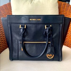 Michael Kors Colette Black Leather